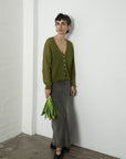 Mist Cardigan - Peridot Green