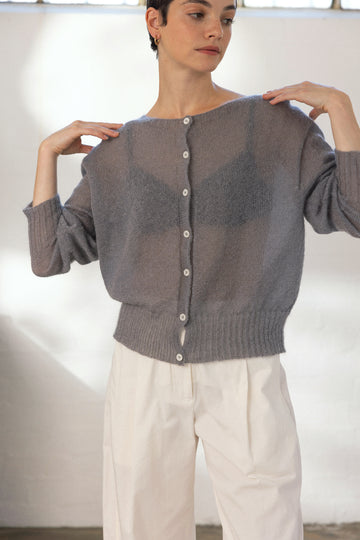 Fleur cardigan - Pearl Grey