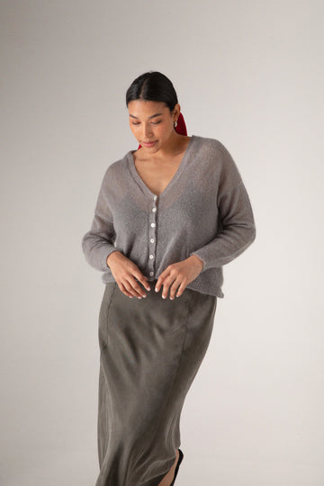 Mist Cardigan - Pearl Grey