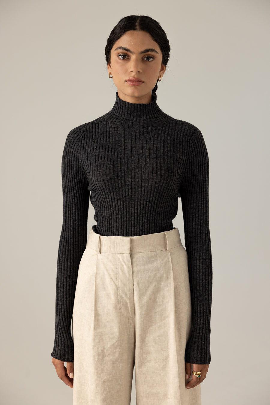 Essence Turtleneck - Charcoal