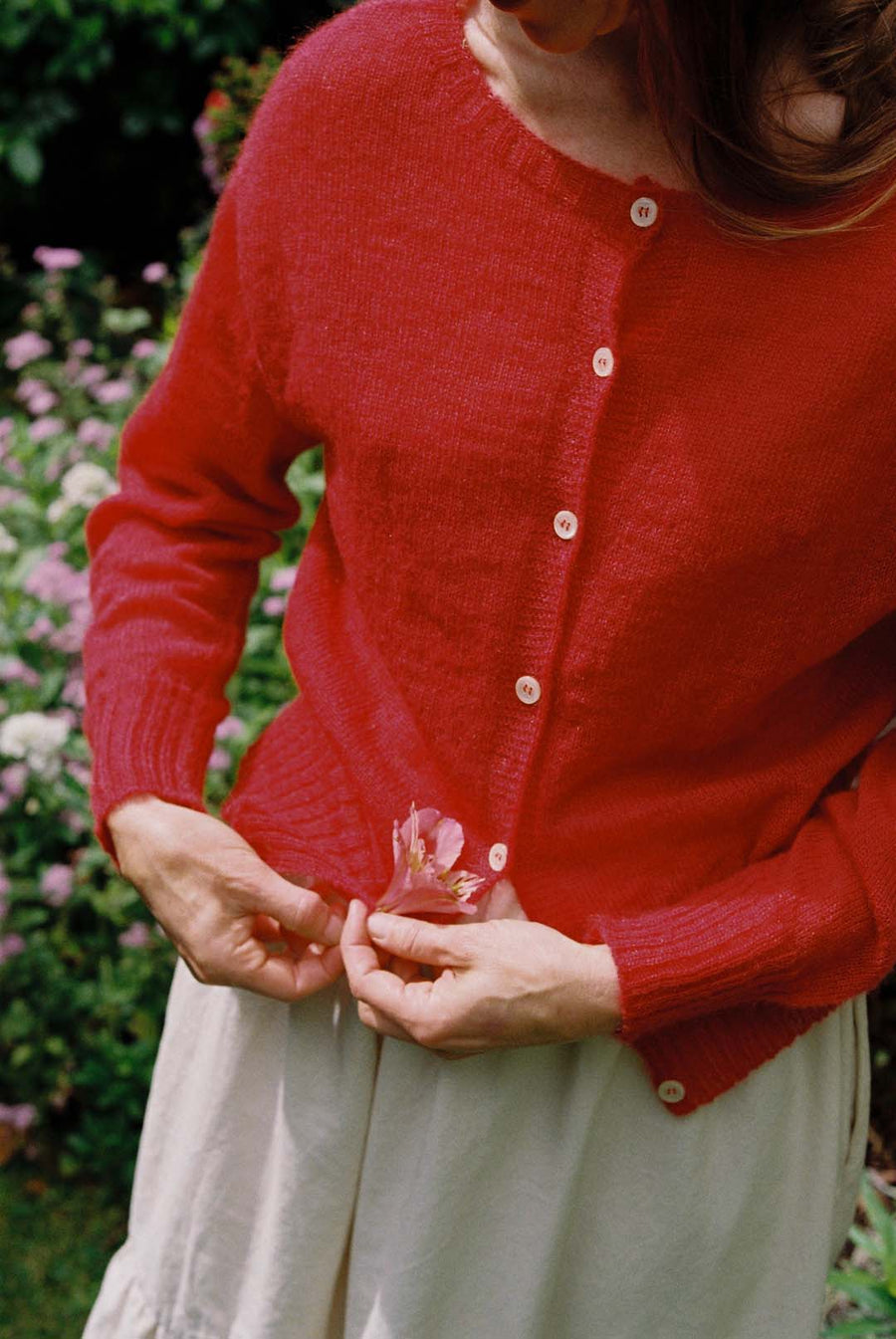 Fleur cardigan - Cherry