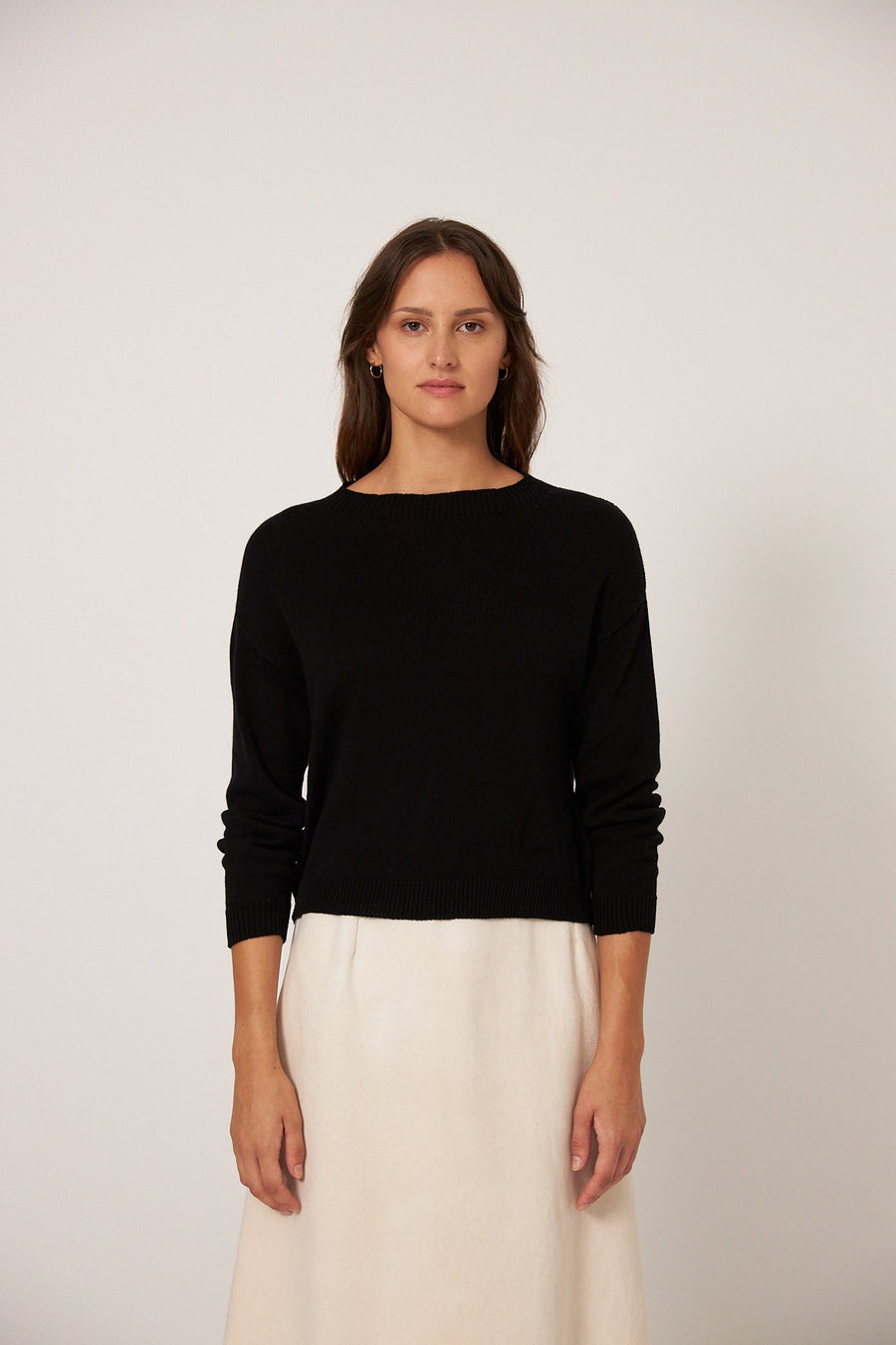 The Cotton Pebble Knit - Black