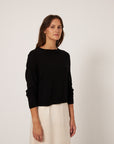 The Cotton Pebble Knit - Black