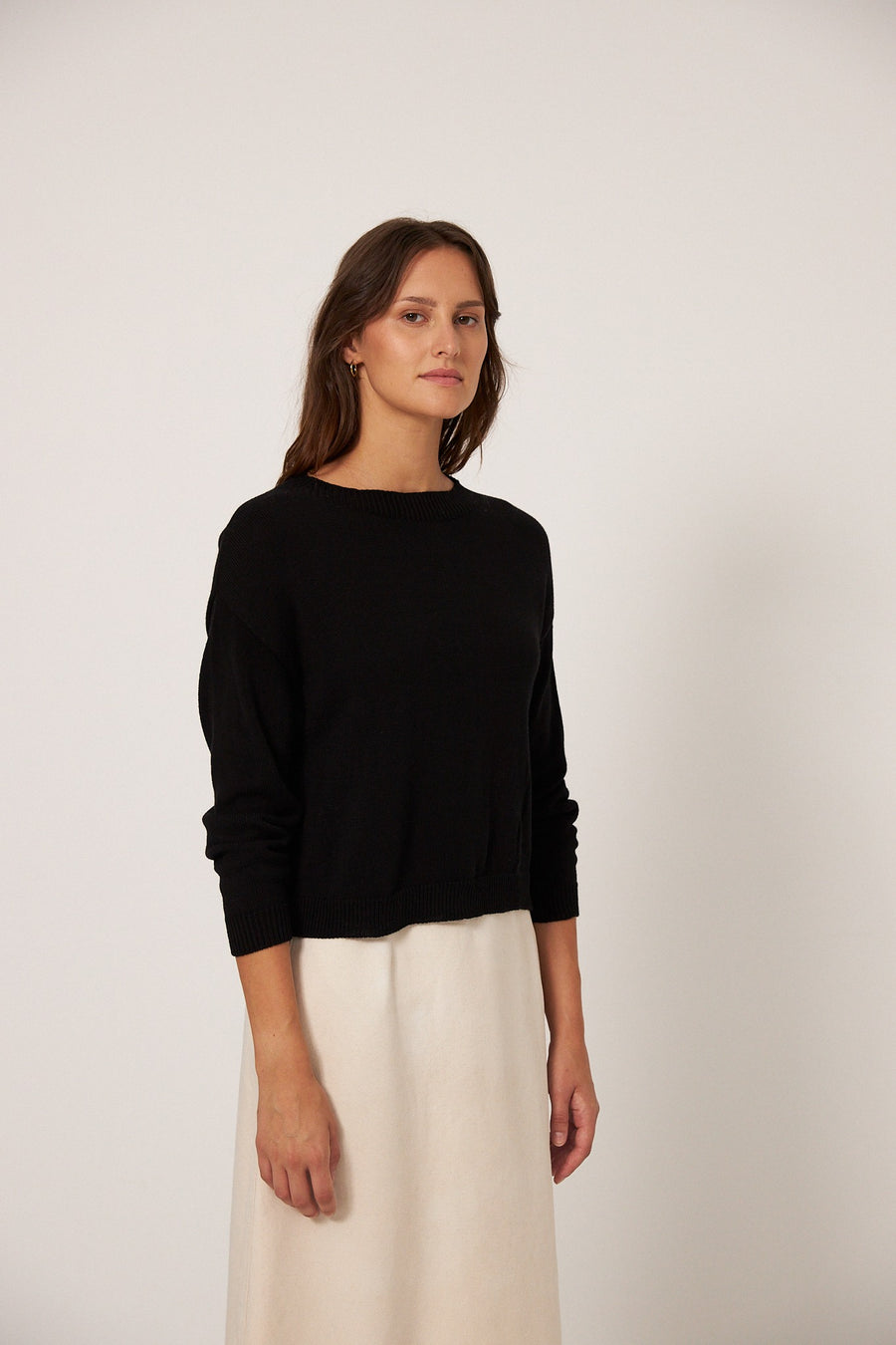 The Cotton Pebble Knit - Black