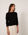 The Cotton Pebble Knit - Black