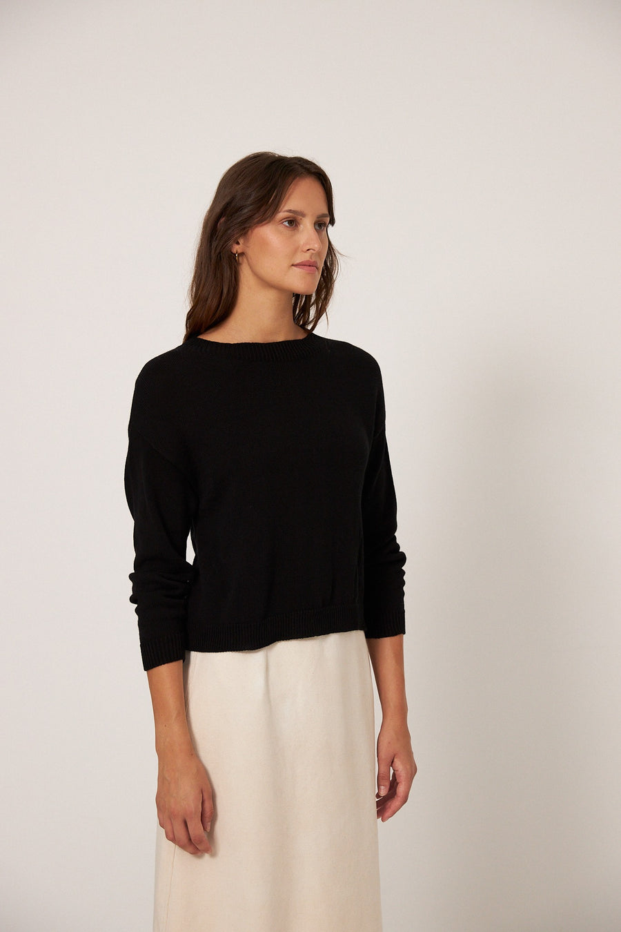 The Cotton Pebble Knit - Black