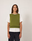 Merino Star Vest - Peridot Green